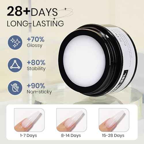Solid Sculpture Builder Gel, 3D Nail Gel White Non-Stick Hand Nail Extension Gel for Carving Patterns Decoration Nail Art Emboss Hard Gel for Nails Mnicure DIY at Home 14g(0.49 oz)