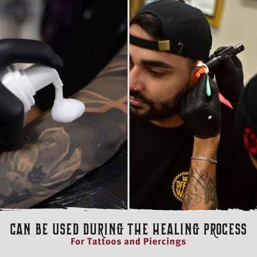 Hustle Bubbles Tattoo Aftercare - Antibacterial Foaming Tattoo Soap for New Tattoos and Piercings - TSA Approved - Vegan, Cruelty Free - 3.4 fl oz