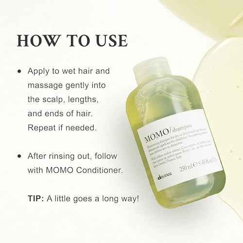 Davines MOMO Moisturizing Shampoo & Conditioner for Dry, Dehydrated Hair, Add Softness & Shine, Detangling Formula