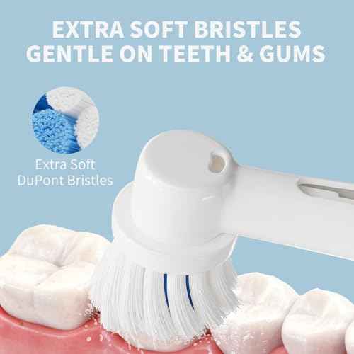GENKENT 20 Pcs Extra Soft Replacement Toothbrush Heads Compatible with Oral B