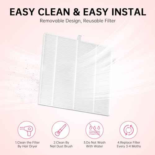 Nail Dust Collector, Powerful Vacuum Fan Vent Dust Collector Extractor Dust Suction Machine for Acrylic Nails Polishing, Nail Salon&Home, Pink Diamond