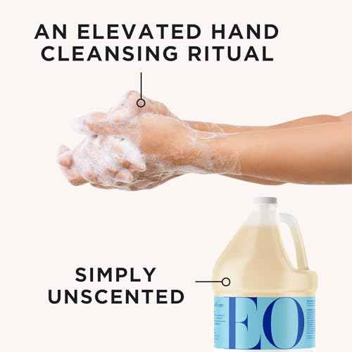 EO Liquid Hand Soap Refill, 128 Ounce, Unscented, Organic Plant-Based Gentle Cleanser with Organic Botanical Extracts and Vitamin E