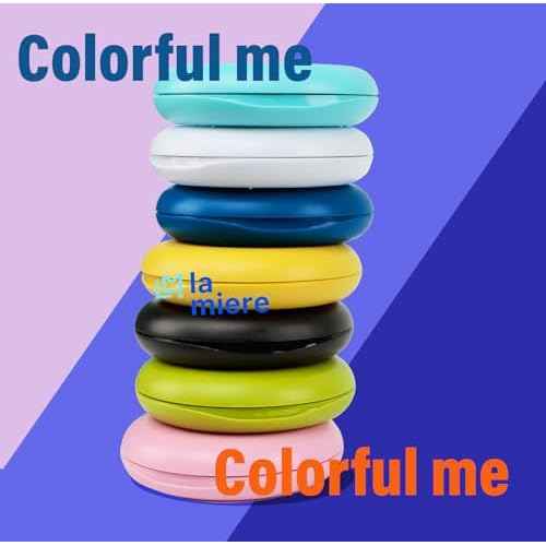LA MIERE Retainer Case, Slim Aligner Case Compatible with Invisalign, Night Mouth Guard Case, Retainer Holder, Food Grade Silicone Pad, Magnetic Closure, Sky Blue w/Dark Gray Inner