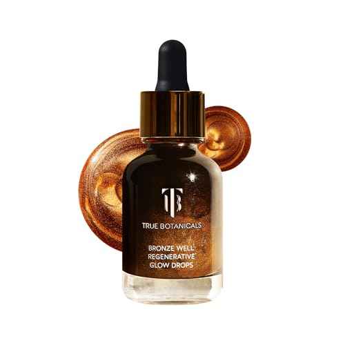 True Botanicals Bronze Well Regenerative Glow Drops | Naturally Bronzing | Moisturize Skin & Add a Slight Glow | All Skin Types | Dermatologist Tested, All Natural, Vegan | 1 fl oz | 30 ml