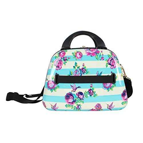 Betsey Johnson Hardside Cosmetic Case - Lightweight Small Size Hardshell Travel Hand Makeup Bag - Adjustable Shoulder Strap - Bag for Women and Girls - Multi-Functional Case