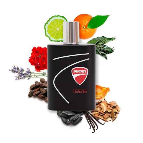 Ducati 1926 Aromatic Fougere Cologne for Men - 3.4 oz, Body Spray with Bergamot and Cedar Fragrance Notes, Long-Lasting Perfume for Men with Pouch - 2 pc Gift Set