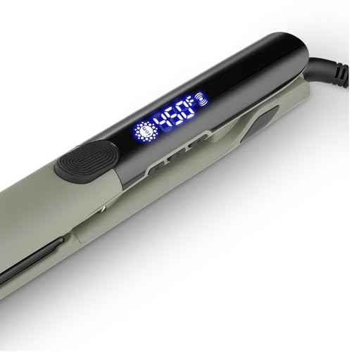 StyleCraft Sage ? Professional Smooth Gliding Vibrating 1¡±-Inch Keratin Sealing Flat Iron with Titanium Plates and LED Display for Silky Smooth Hair
