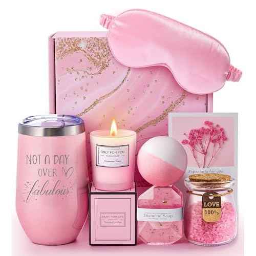 Birthday Gifts for Women, Unique Spa Gift Basket Set for Mothers Day, Valentines Day - Christmas Gifts for Women, Mom, Friends Female, Sister, Her, Girlfriend, Wife, Teacher, Nurse