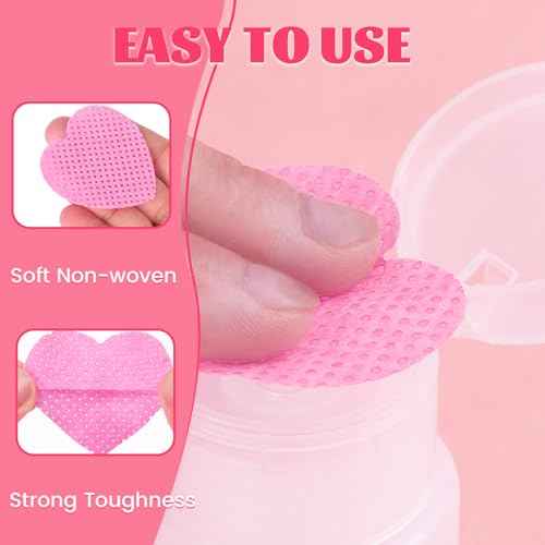 MAYEEN Lint Free Nail Wipes 400PCS Heart Shape Nail Polish Remover Wipes No Lint Soft Cleaning Wipe for Nails & Eyelash Extensions Nail Supplies