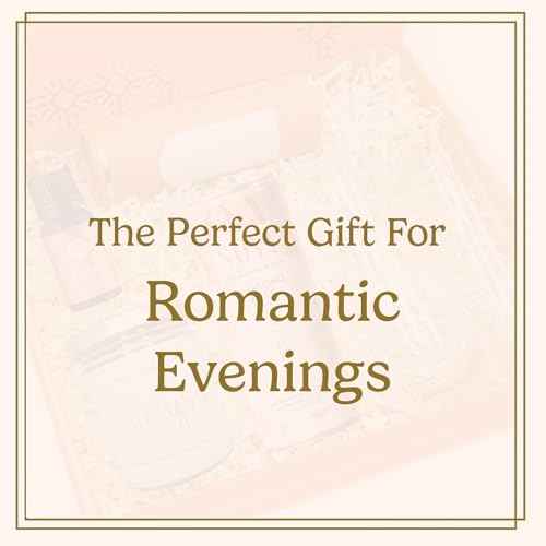 Joyful Co. Lovely Night In Gift Box for Couples - Includes Sparkling Rose, Shower Steamer, Essential Oil & More, Unique Luxury & Romantic Gift for Date Nights, Anniversaries & Special Moments