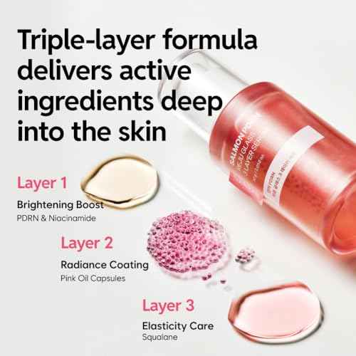 Salmon PDRN Reju Glass 3-Layer Serum, Radiance & Firming Facial Serum with 1% PDRN, Niacinamide, Collagen, Hyaluronic Acid, 30g (1.06 fl oz)