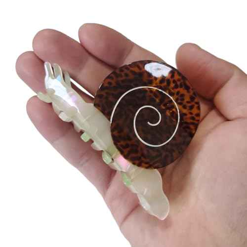 Snail Hair Clip,Acetate Claw Clips,Hair Clips for Women,Green