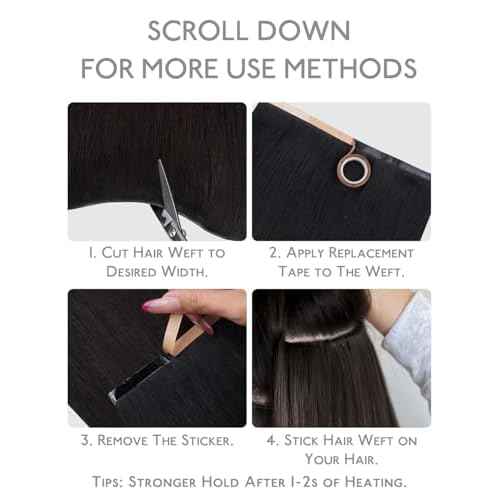 WENNALIFE Genius Weft Tape in Hair Extensions Human Hair 20 Inch 60g Jet Black Tape Ins Luxury Remy Hair Extensions De Cabello Humano Straight Invisible Fuller Volume Reusable 31" Wide Weft