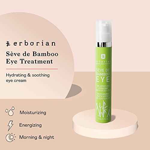 Erborian-S?ve de Bamboo Eye- Hydrating & Moisturizing Eye Cream,Anti-Aging Eye Contour Gel treatment- Soothing & Visibly Reduces Signs of Fatigue,Fine Lines & Dark Circles- Korean Skincare- 0.5oz