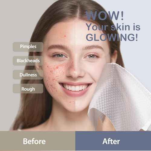 Ourmed Life Face Towels, 12"¡¿12" Tear-Off Disposable Biodegradable Facial Towels for Sensitive Skin, Lint- free Face Wipes for Washing Face, Skincare and Makeup Removal, Dry Wipes, (60 Ct, 1 Pack)