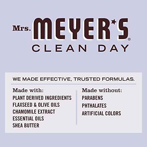 MRS. MEYER'S CLEAN DAY Body Lotion for Dry Skin, Non-Greasy Moisturizer Made with Essential Oils, Lavender, 16 fl. oz - Pack of 3