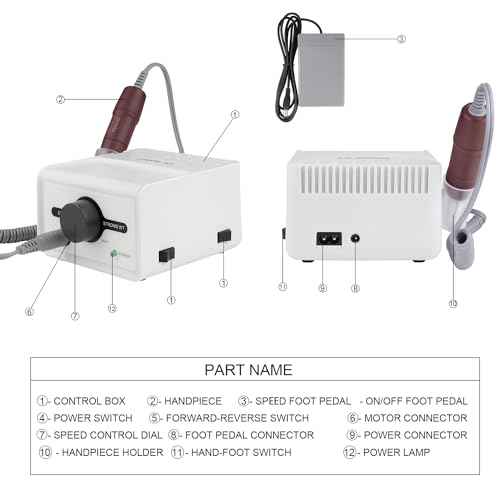 65W Strong Max 211 Electric Nail File Drills for Acrylic Nails 35000RPM 120 Red Manicure Tools Lab Jewelry Jade Wood Carving Tool Grinder
