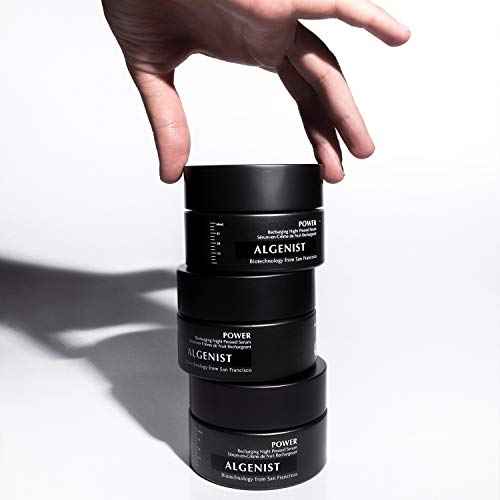 Algenist POWER Recharging Night Pressed Serum - Overnight Treatment to Refine Dull, Uneven Texture with Algae, Collagen & Coconut Water - Non-Comedogenic & Hypoallergenic (2 oz)