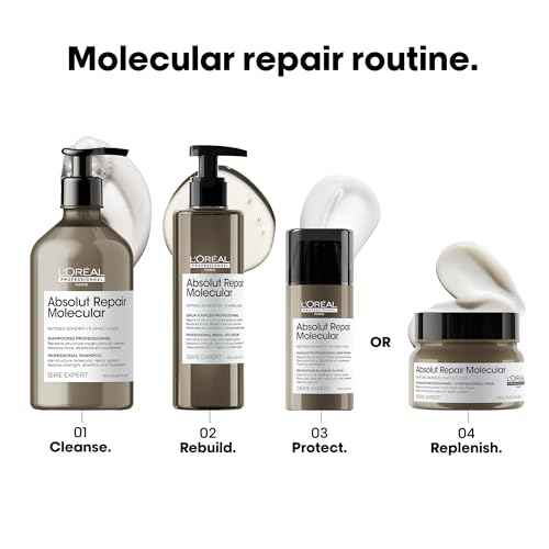 L'Or?al Professionnel Paris Absolut Repair Molecular Hair Mask - Repairs Damage & Restores Strength For Extremely Dry Damaged Hair, Extra Detangling & Hydration, Peptides Bonder