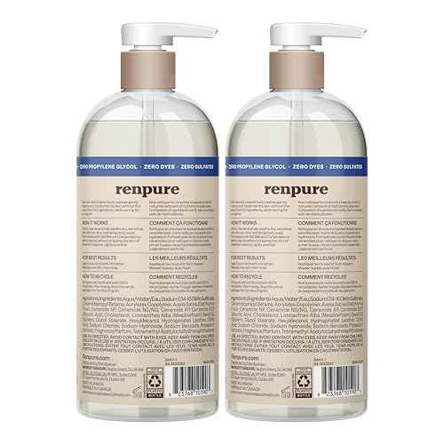 Renpure Oat Milk & Ceramides Body Wash - For Gentle Cleansing & Hydration - For Sensitive Skin - Oat Milk & Ceramides - 24 Fl Oz each, 2 Pack