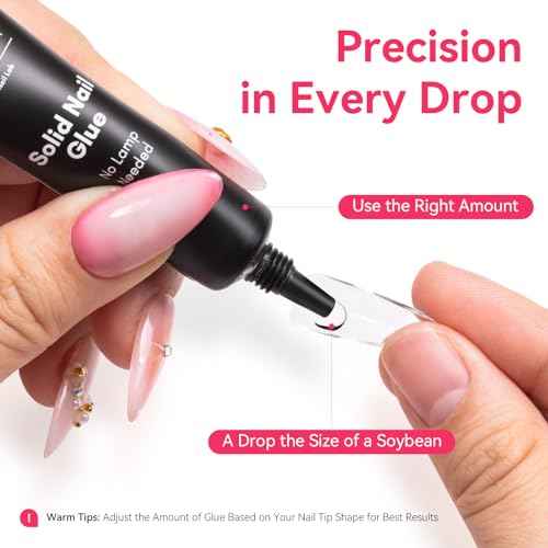 Makartt Semi Solid Nail Glue for Press On Nails, No Lamp Needed Soft Acrylic Gel Nail Tips Fake Nails, Easy to Control Hema-Free Nail Glue Gels for Nail Art DIY Home Manicure 10ml (10ml*2)