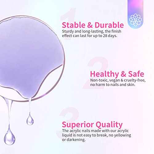 Saviland 4.06 oz Monomer Acrylic Nail Liquid ? 120ml Acrylic Liquid for Acrylic Powder Non-Yellowing Formula for Acrylic Nails Application Nail Extension & Carving Nail Starter Home DIY