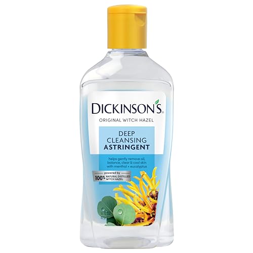 Dickinson's Enhanced Witch Hazel Deep Cleansing Astringent, Menthol and Eucalyptus, 92 % Natural Formula, 16 Fl. Oz.