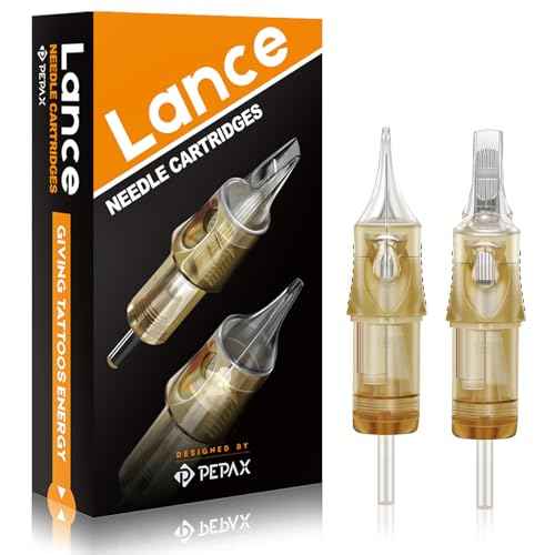 PEPAX Lance Tattoo Needles Cartridge 1003RLL - 20Pcs Tattoo Cartridge Needles #10 Standard 3 Round Liner Tattoo Cartridges Diameter 0.30mm Long Taper 5.0mm Safety Membrane Permanent Makeup Machine