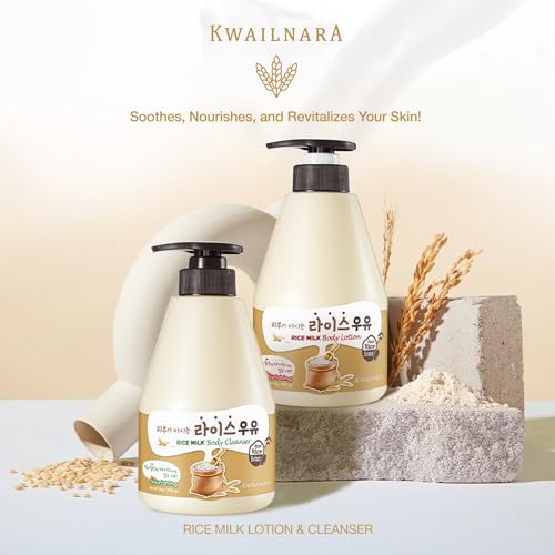 Kwailnara Rice Milk Body Wash ? Korean Body Wash With Rice Extract for Brightened & Deeply Hydrated Skin 560g / 19.75 fl oz.