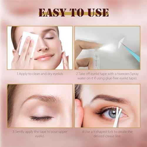 Eyelid Lifter Strips, 360Count Eyelid Tape, Glue-Free Eyelid Tape for Hooded Eyes Invisible, Instant Eyelid Lift for Heavy Saggy, Uneven,Hooded, Mono-eyelids