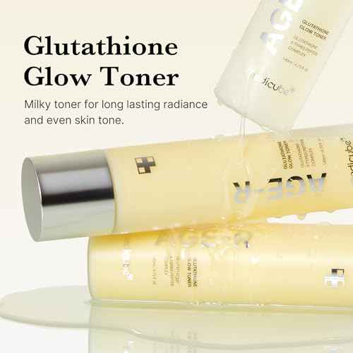medicube Age-R Glutathione Glow Milky Toner, Low-Irritation Double Layer Toner for Glass Glow Skin with Peptide, Even Skin Tone, Radiance, Hydration, Korean Skincare