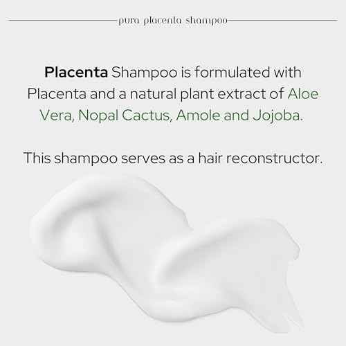Cabellina Pura Placenta Reconstructor Shampoo with Proteins, Keratin Amino Acids & Natural Oils - 32 fl oz - 2 Count