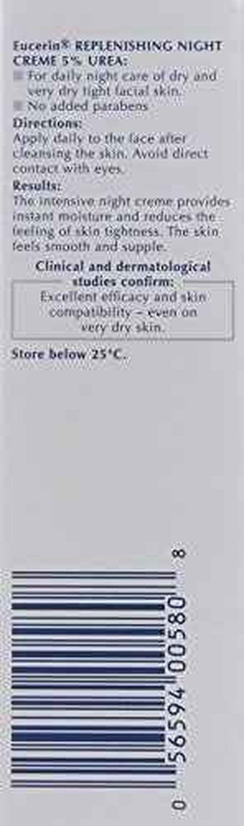 Eucerin Replenishing Skin Relief Face Cream (with 5% Urea) (50ml, Dermatalogical Skincare, Fragrance Free) by Eucerin