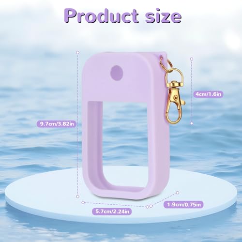 Hand Sanitizer Spray Case Compatible with Touchland Power Mist 1 oz ? Silicone Case with Keychain for Touch Land Mist 1 fl oz£¨30 ml£©, Hand Sanitizer Accessory for 1 fl oz (Purple+Blue+Red, 3 Pack)