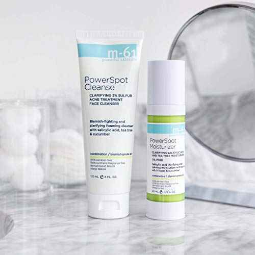 m-61 PowerSpot Moisturizer | Clarifying Oil-Free Moisturizer With Salicylic Acid, Tea Tree, Witch Hazel, and Cucumber. For Oily, Combination, and Blemish-Prone Skin - 1.7 Fl Oz