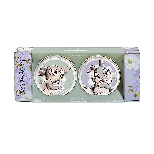 MAD BEAUTY Disney Beauty of Bambi Thumper Lip Balm Duo, Coconut & Vanilla Lip Balms, Hydrate, Soften, Moisturize, Scented, Fragranced