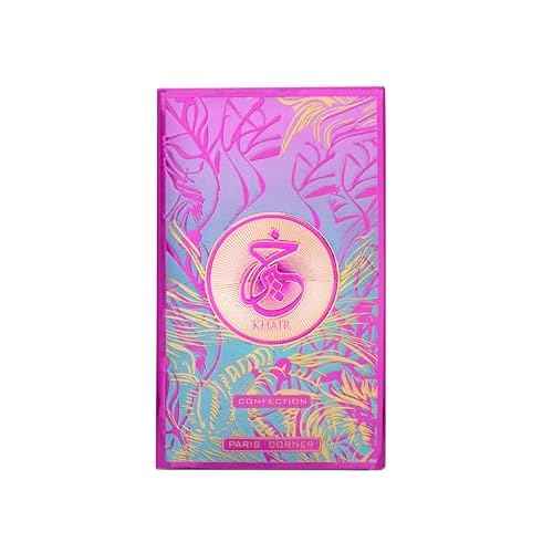 Paris Corner | Khair Confection EDP 3.4 Fl Oz | Sweet Candy Scent Perfume for Men & Women | Indulge in Luscious Pear, Whipped Cream, Jasmine & Vanilla Notes