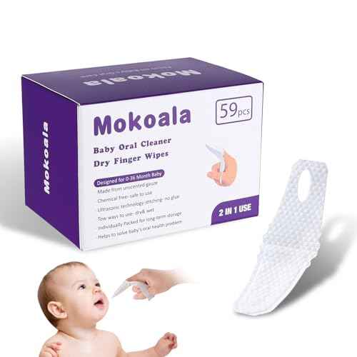 Baby Finger Toothbrush£¬Baby Tongue Cleaner Wipes for Infant Tooth and Gum Cleaning, 59Pcs Disposable Wipes Toothbrush for Newborn Oral Care