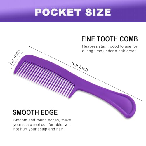 500pcs Combs In Bulk Individually Wrapped, Colorful Hair Combs, Bulk Combs For Homeless Individually Wrapped For Women,Kids,Hotel,Airbnb,Shelter,Homeless(black,yellow,pink,blue,purple)