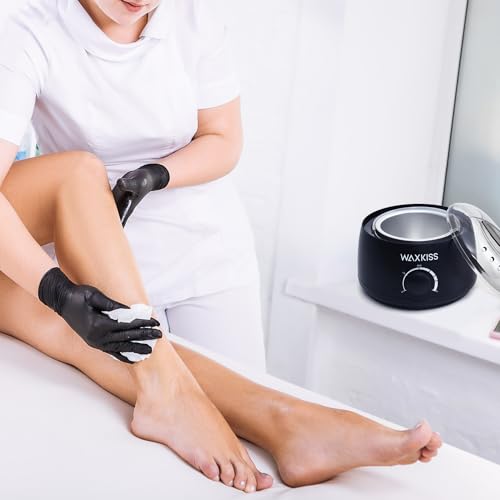 Waxkiss 14Oz Wax Warmer for Hair Removal, Professional Wax Melting Machine for Women Men With Aluminum Pot And See-Through Lid
