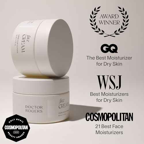Doctor Rogers Face Cream Moisturizer: Hydrating Facial Cream. With Niacinamide, Shea Butter & Squalane. Anti-Aging & Moisturizing Lotion. Suitable for Sensitive & Dry Skin, 1.7 Ounce (50ml)