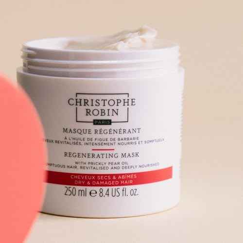 Christophe Robin Regenerating Mask with Prickly Pear Seed Oil for Dry, Damaged and Chemically Treated Hair 8.4 fl. oz