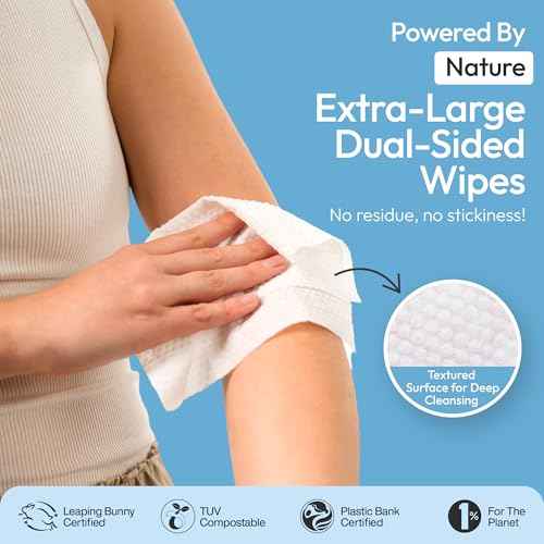 FOMIN Travel Deodorant Wipes - 50 Count - Unscented - pH Balanced, Hypoallergenic Mini Deodorant For Women and Men - Plastic-Free, Individually Wrapped Underarm & Body Wipes