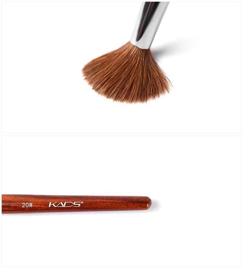 KADS 100% Kolinsky Sable Acrylic Nail Art Brush Red Wood Pen Nail Brush Size 12# 14# 16# 18# 20# Nail Art Manicure Tool Set (20#)