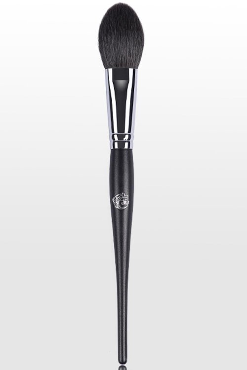 ENERGY Blush Brush for Cheeks Professional Makeup Brush for Blush, Contouring, Highlighting Fluffy flat Powder Brush Goat Hair Brass Ferrule Wood Handle Face Brush M301