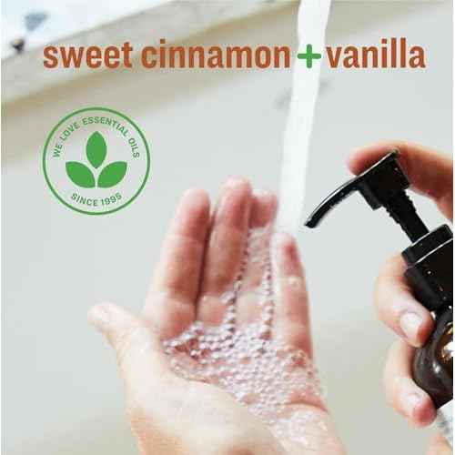 Everyone Liquid Hand Soap, 12.75 Ounce (Pack of 3), Sweet Cinnamon + Vanilla, limited edition, made with Essential Oils for kitchen and bathroom
