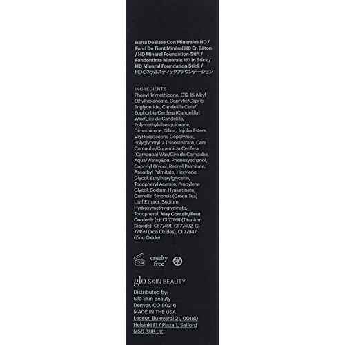 Glo Skin Beauty HD Mineral Foundation Stick - Concealer Makeup Infused with Hyaluronic Acid - Buildable Coverage, Contour & Highlighter