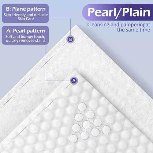 Disposable Face Towel 200 Count, Face Towels, Soft Cotton Dry Wipes Facial Cloths Towelettes for Washing and Drying, Facial Tissue for Cleansing, Skincare and Makeup Remover