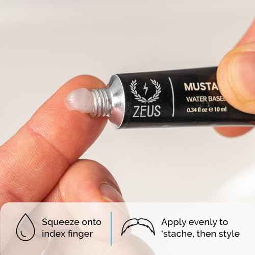 ZEUS Mustache Styling Wax for Men, Water-Based Formula with Mega Hold for a Refined, Long-Lasting Look (Made in Germany) 1.02 Fl. Oz.