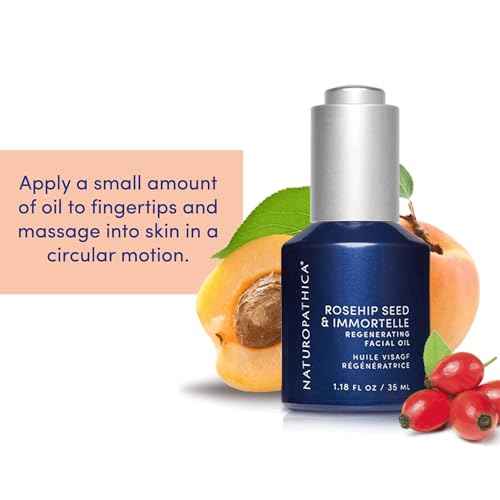 Naturopathica Rosehip Seed & Immortelle Regenerating Facial Oil, Daily Face Oil for Softened Fine Lines and a Healthy Glow, Lightweight Face Oil for Men and Women, 1.18 fl oz